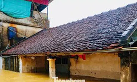 Hà Nội: Ngập gần tới mái nhà, người dân tất tả chạy lũ