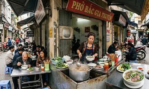 Những bát bún 10.000 đồng giữa chợ Hà Nội