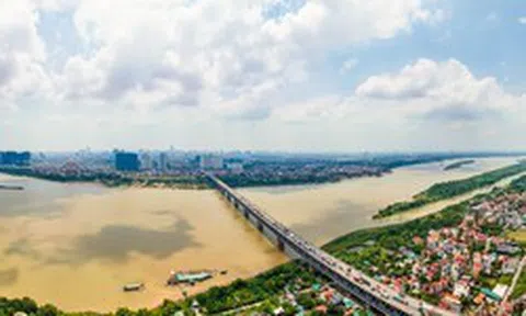 Toàn cảnh hai bờ sông Hồng trước quy hoạch trục đại lộ cảnh quan 11.400ha