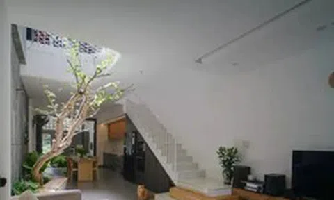 Nhà phố mặt tiền 4,5m vẫn rộng, thoáng nhờ giếng trời
