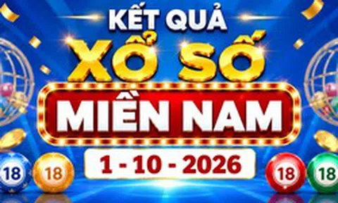 Kết quả xổ số miền Nam hôm nay ngày 1 tháng 10 - XSMN 1/10/2026