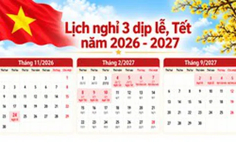 Chi tiết lịch nghỉ Ngày Văn hóa 2026, Tết Nguyên đán và Quốc khánh 2027
