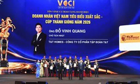 Phó Chủ tịch T&T Group Đỗ Vinh Quang được vinh danh Doanh nhân Việt Nam tiêu biểu - Cúp Thánh Gióng 2026