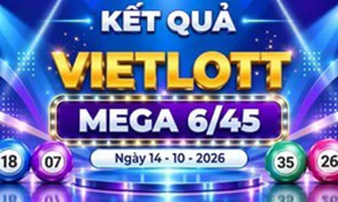 Vietlott 14/10 - Kết quả xổ số Vietlott Mega 6/45 ngày 14 tháng 10