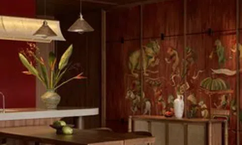 Căn hộ 130m² ‘đưa’ tranh Đông Hồ vào không gian sống