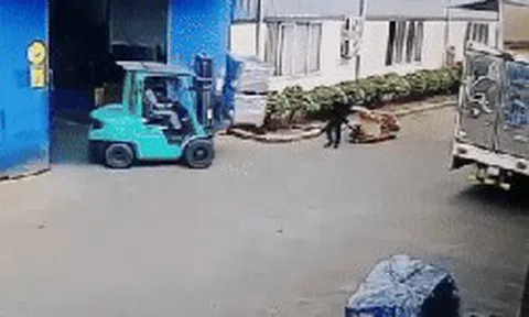 Clip: Kiện hàng bất ngờ đổ đè chết một công nhân