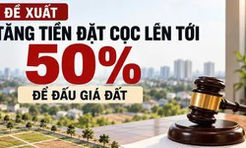 Đề xuất tăng tiền đặt cọc lên tới 50% để đấu giá đất có hạn chế bỏ cọc?
