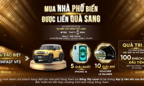 Đông Tây Land tặng xe ô tô cho khách hàng tại sự kiện mở bán nhà phố biển Sông Town