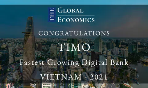 Ngân hàng số Timo hai năm liên tiếp được vinh danh là “Fastest Growing Digital Bank” do tạp chí The Global Economics bình chọn