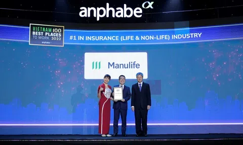 Manulife Việt Nam tiếp tục dẫn đầu ngành bảo hiểm trong bảng xếp hạng 'Top 100 Nơi làm việc tốt nhất'