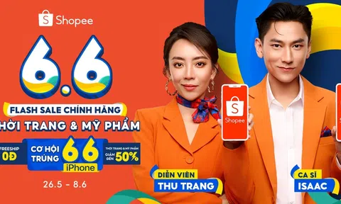 Shopee 6.6 Flash Sale Chính Hãng gia tăng ưu đãi và miễn phí vận chuyển toàn sàn