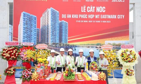 Tiến độ thần tốc, MT Eastmark City chính thức cất nóc vượt tiến độ 2 tháng