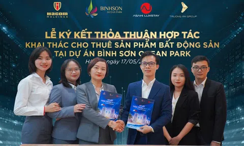 HACOM HOLDINGS, TRƯỜNG AN GROUP VÀ ASAHI LUXSTAY KÝ KẾT HỢP TÁC CHIẾN LƯỢC KHAI THÁC VẬN HÀNH DỰ ÁN BÌNH SƠN OCEAN PARK