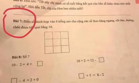 Bài toán lớp 1 khiến các "cao nhân" trên mạng "chào thua"