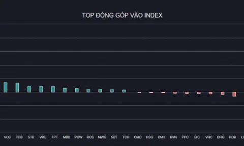VN-Index tỏa sắc xanh phiên 11/2 nhờ nhóm cổ phiếu ngân hàng