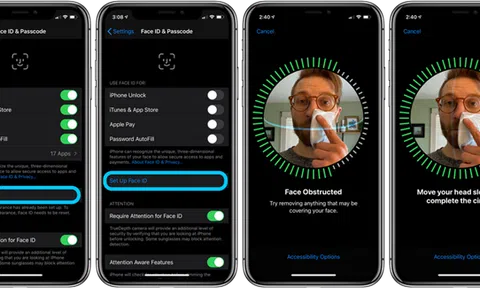 Mẹo mở khóa Face ID dù vẫn đeo khẩu trang
